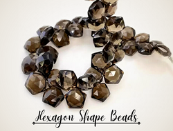 HEXAGON SHAPED GEMSTONE BEADS